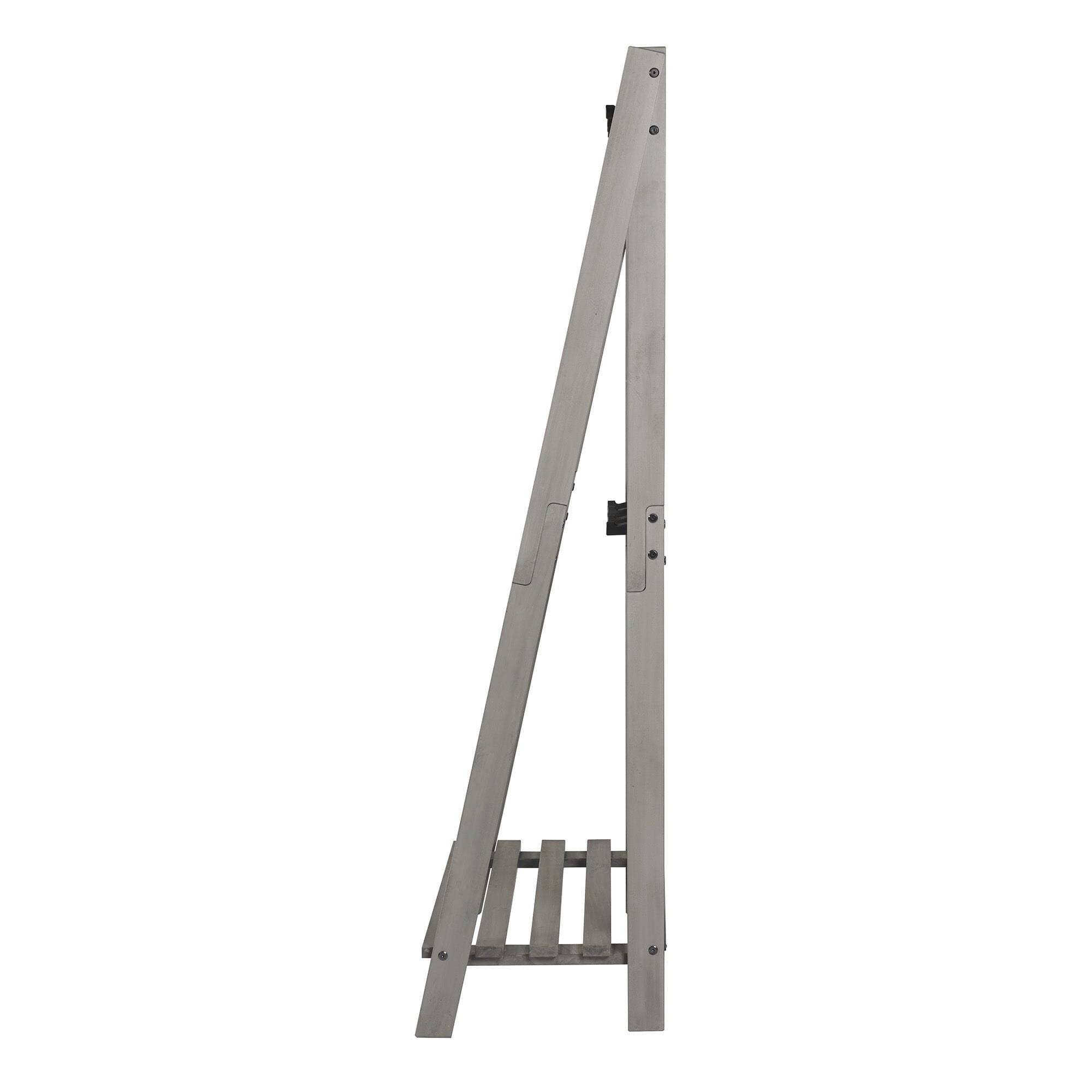 Walker Edison 68x22 Solid Wood Angled Hall Tree - Grey