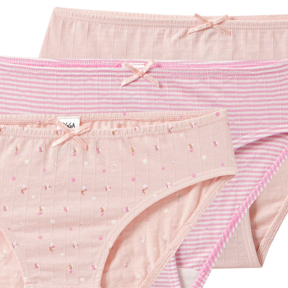 Yigga 3 Mädchen Slips mit Zierschleife