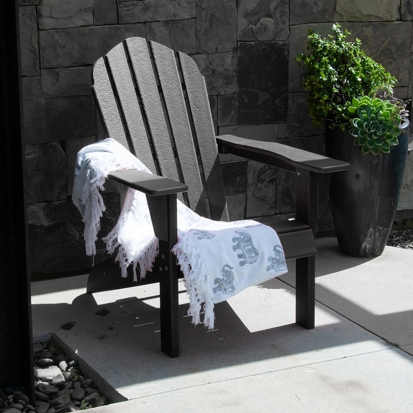ResinTeak All Weather Essential Adirondack Chair,HDPE Poly Lumber
