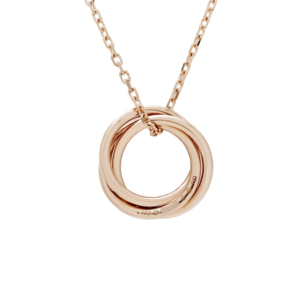 Cartier Trinity Necklace 18K Rose Gold Sapphire B3046000