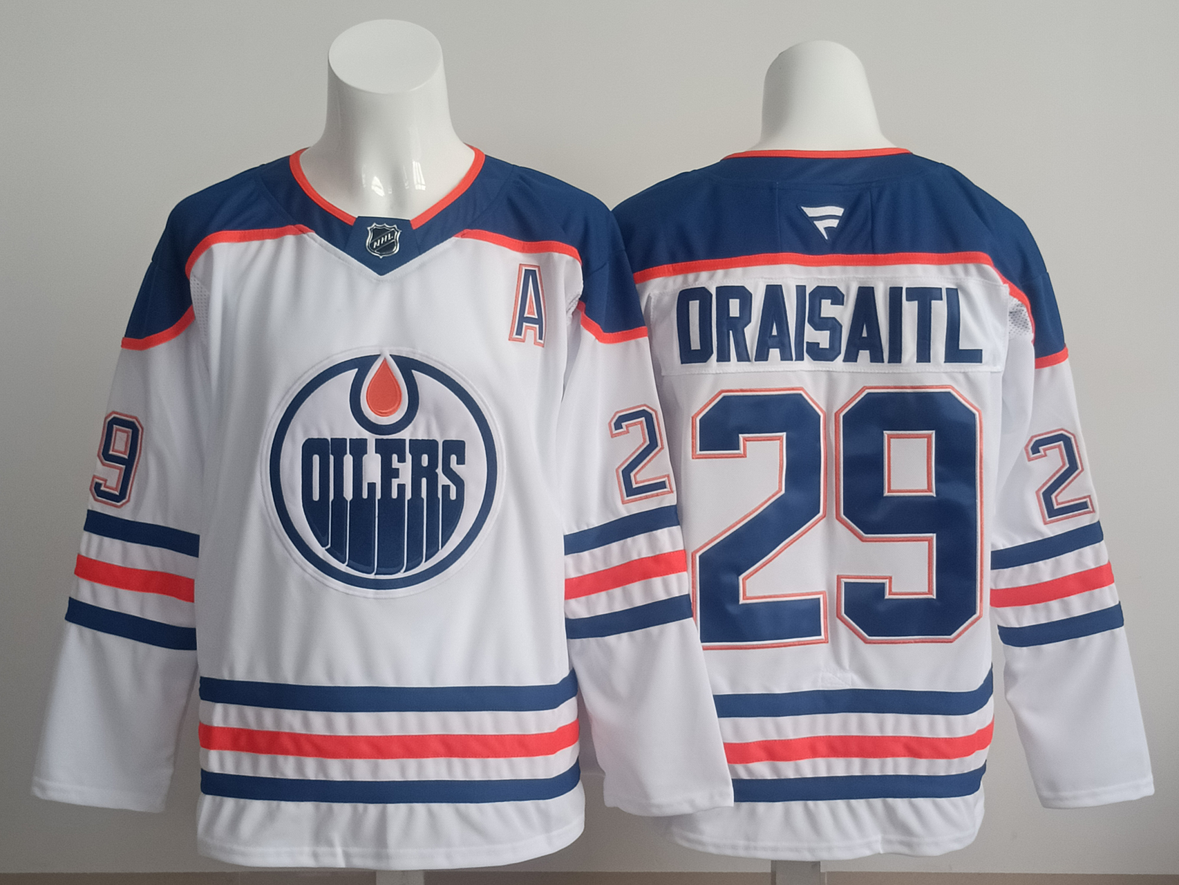 Men's Edmonton Oilers Leon Draisaitl #29 Fanatics White Premium Player Jersey