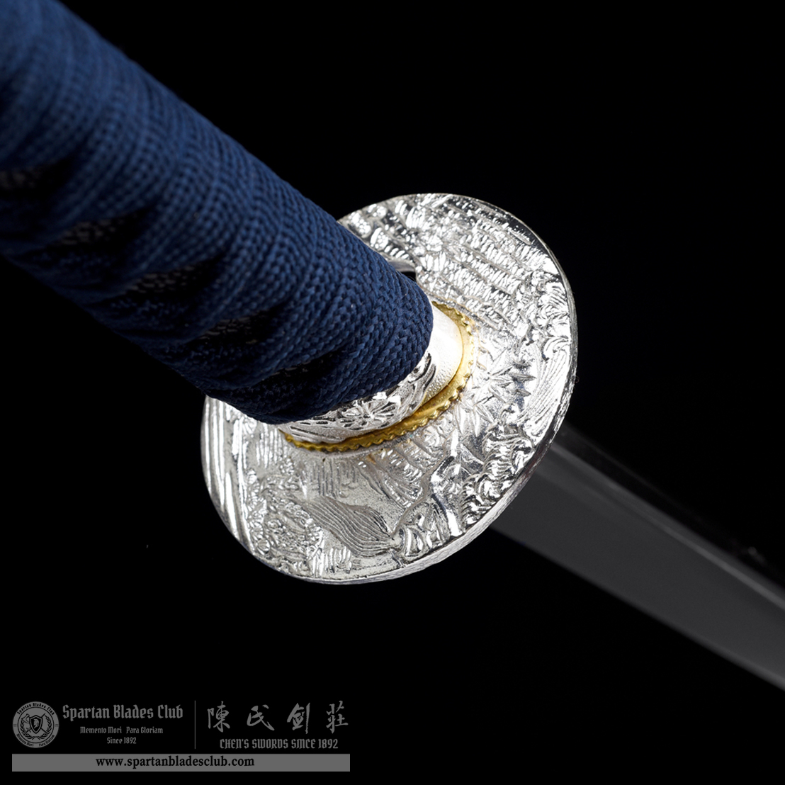 HW39 | Canglong | Not Sharpened | Practice Sword | Katana | Carbon Steel | Blue | Loong (Chinese Dragon) | Full-tang | Spartan Blades Club | CHEN'S SWORDS 1892 - Spartan Blades Club - 陳氏劍莊1892