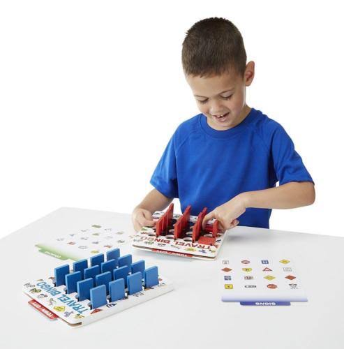 Melissa u0026 Doug Flip to Win Travel Bingo Game - 2 Wooden Game Boards 4