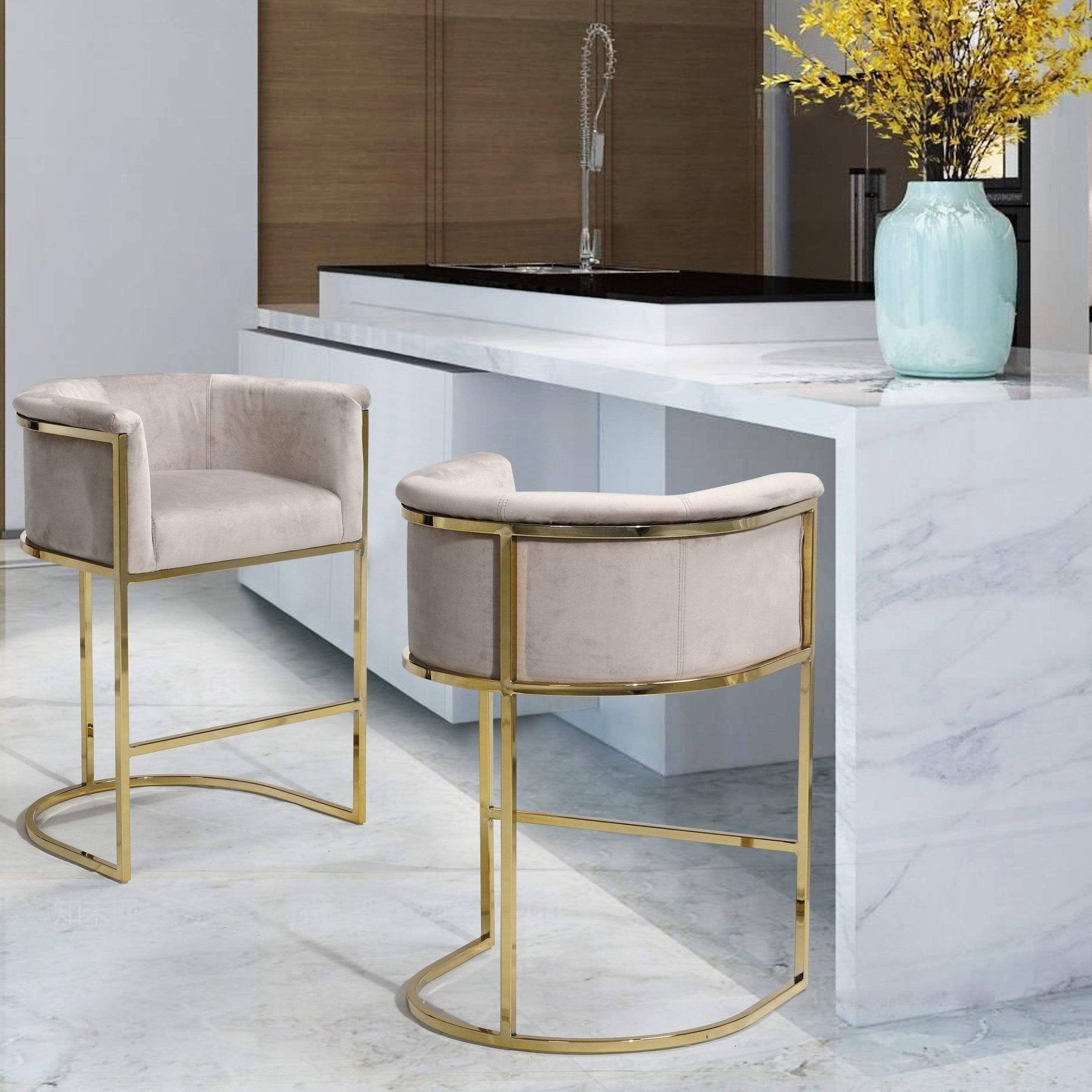 Chic Home Finley Counter Stool - Taupe