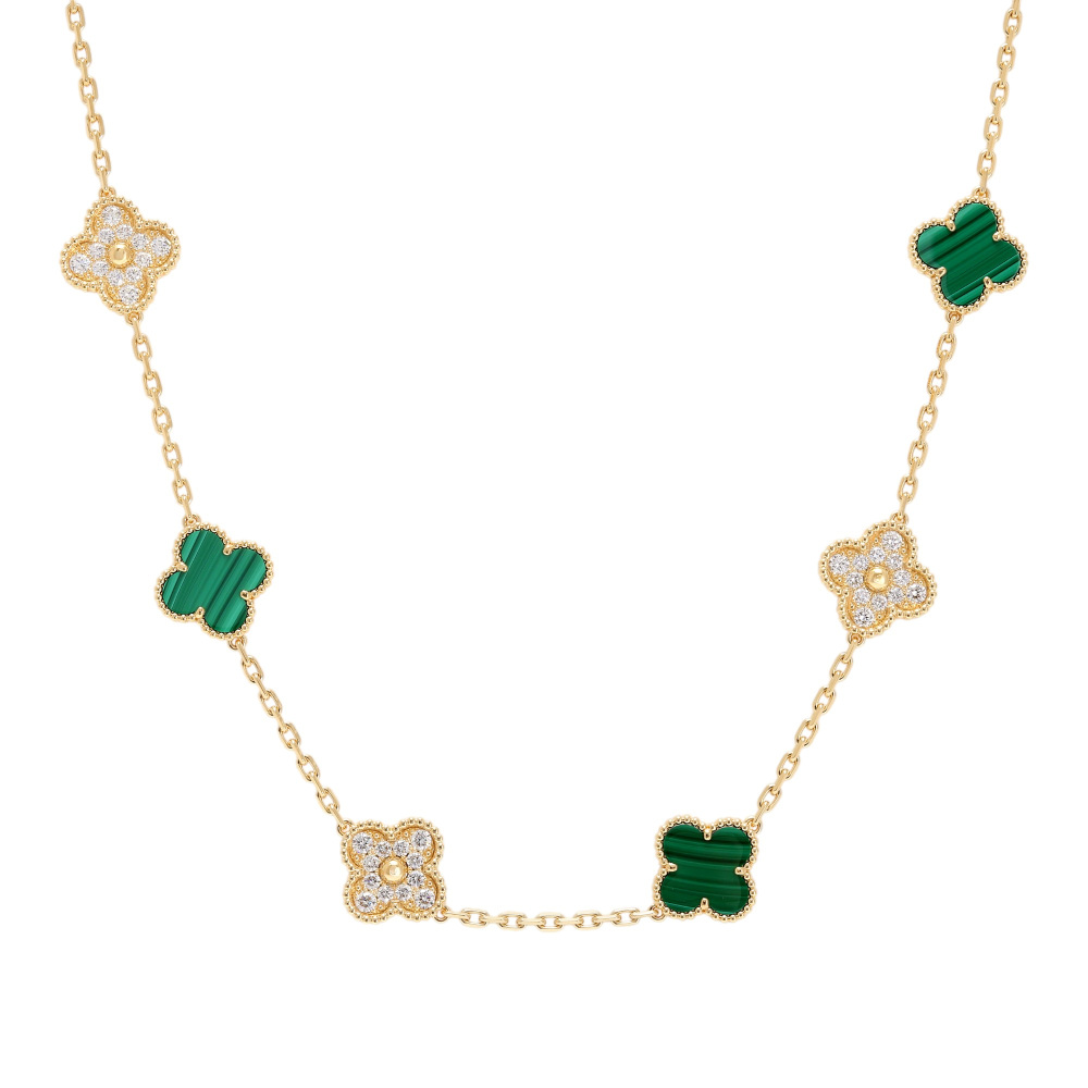 Van Cleef & Arpels Vintage Alhambra 20 Motifs Necklace 18K Yellow Gold VCARO7GP00