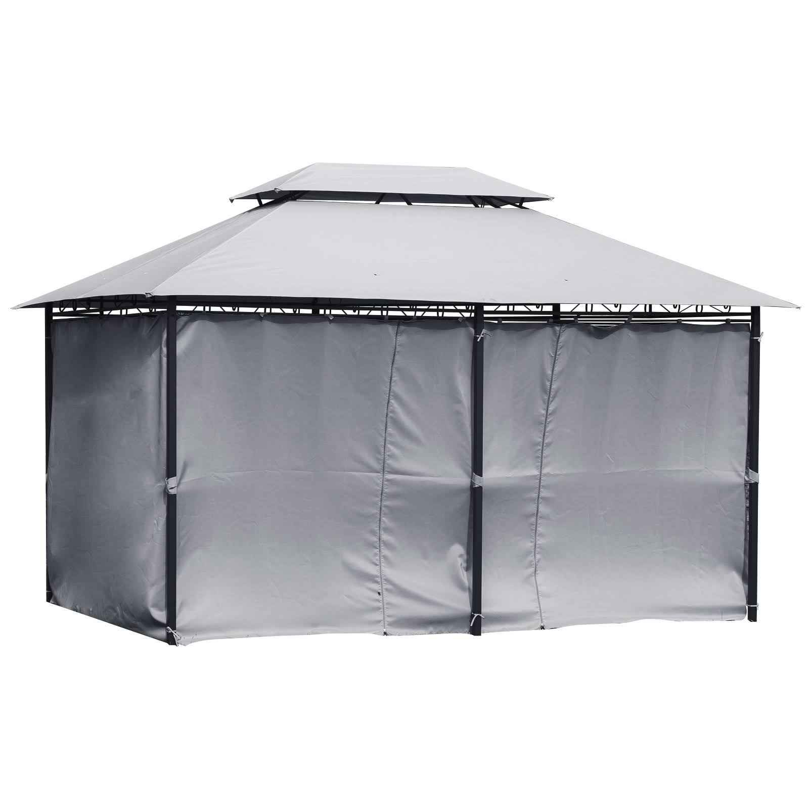 13 ft. W x 10 ft. D Steel Patio Gazebo Outsunny