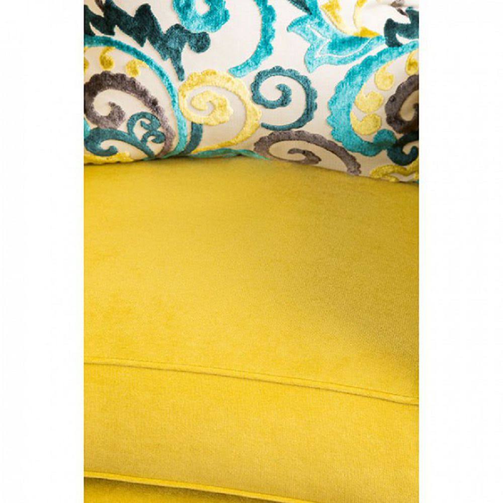 Furniture of America Antoinette Royal Yellow Chair