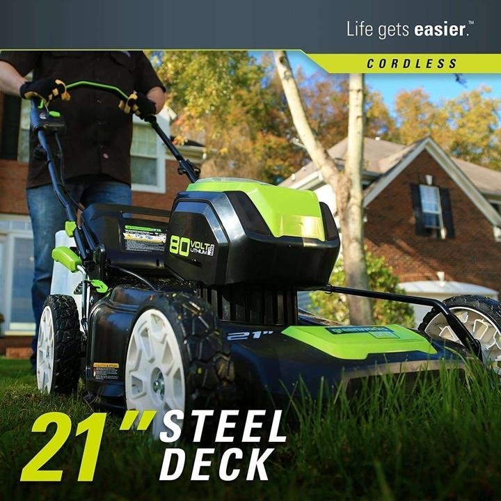 21-Inch 80V Lawn Mower, (2) 2Ah Batteries and Charger Included