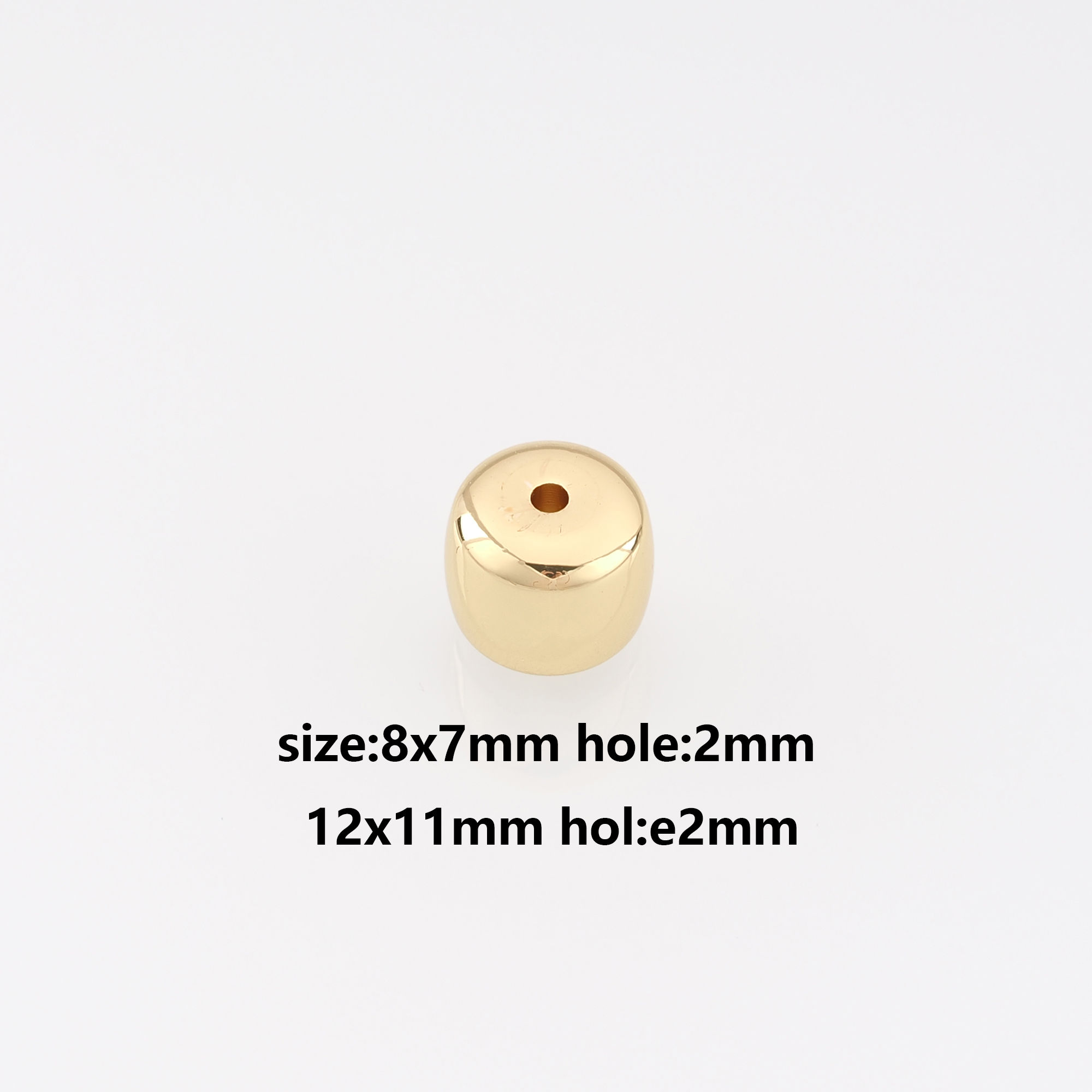 18K Gold Filled Cylinder Spacer Beads,Barrel Beads for Bracelet Jewelry Necklace Making Supply