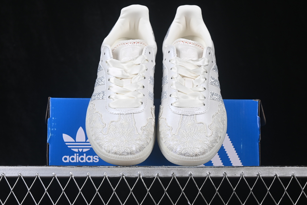 Adidas Samba Og Clover Casual Board Shoes Silver/Light Gray HP3658