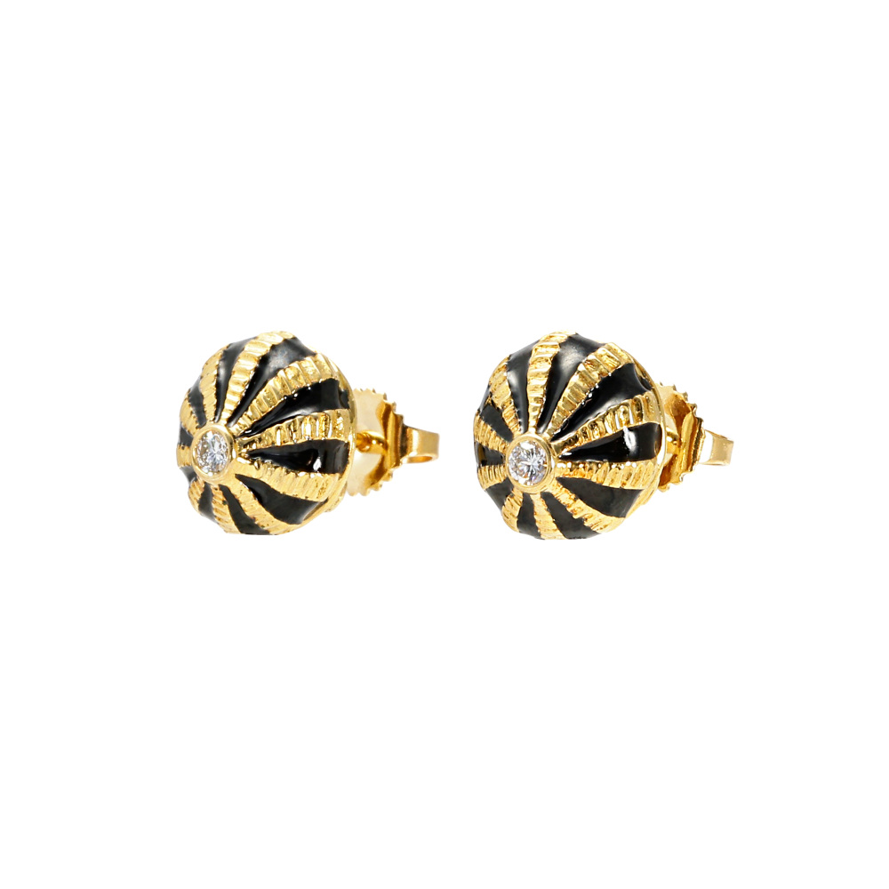 Tiffany & Co. Schlumberger Diamond Earrings 18K Yellow Gold