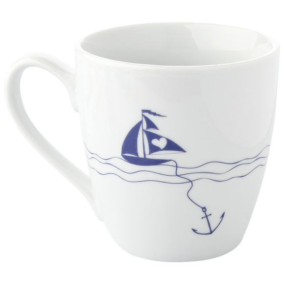 My Home Tasse mit Segelboot-Print