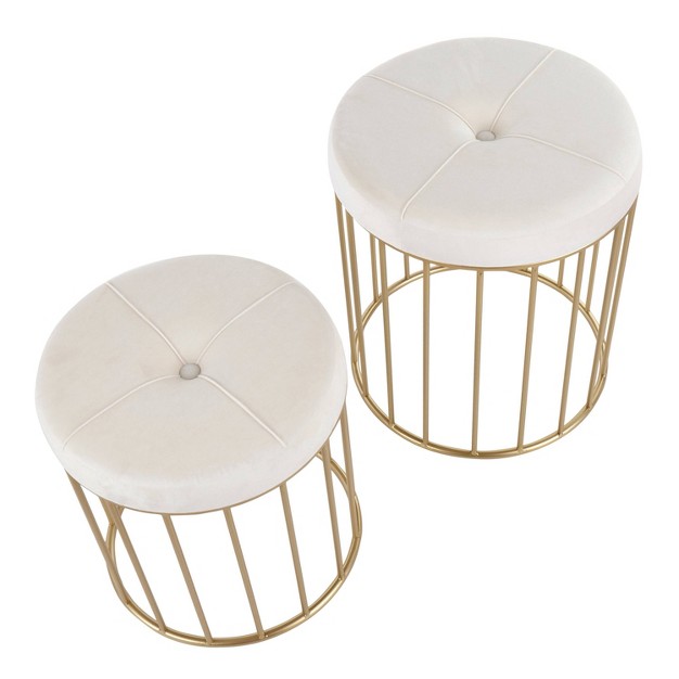 Canary Contemporary Nesting Ottomans Lumisource
