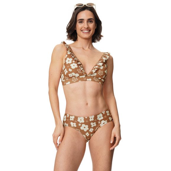 Famy Damen Bikinioberteil mit Blumen-Allover