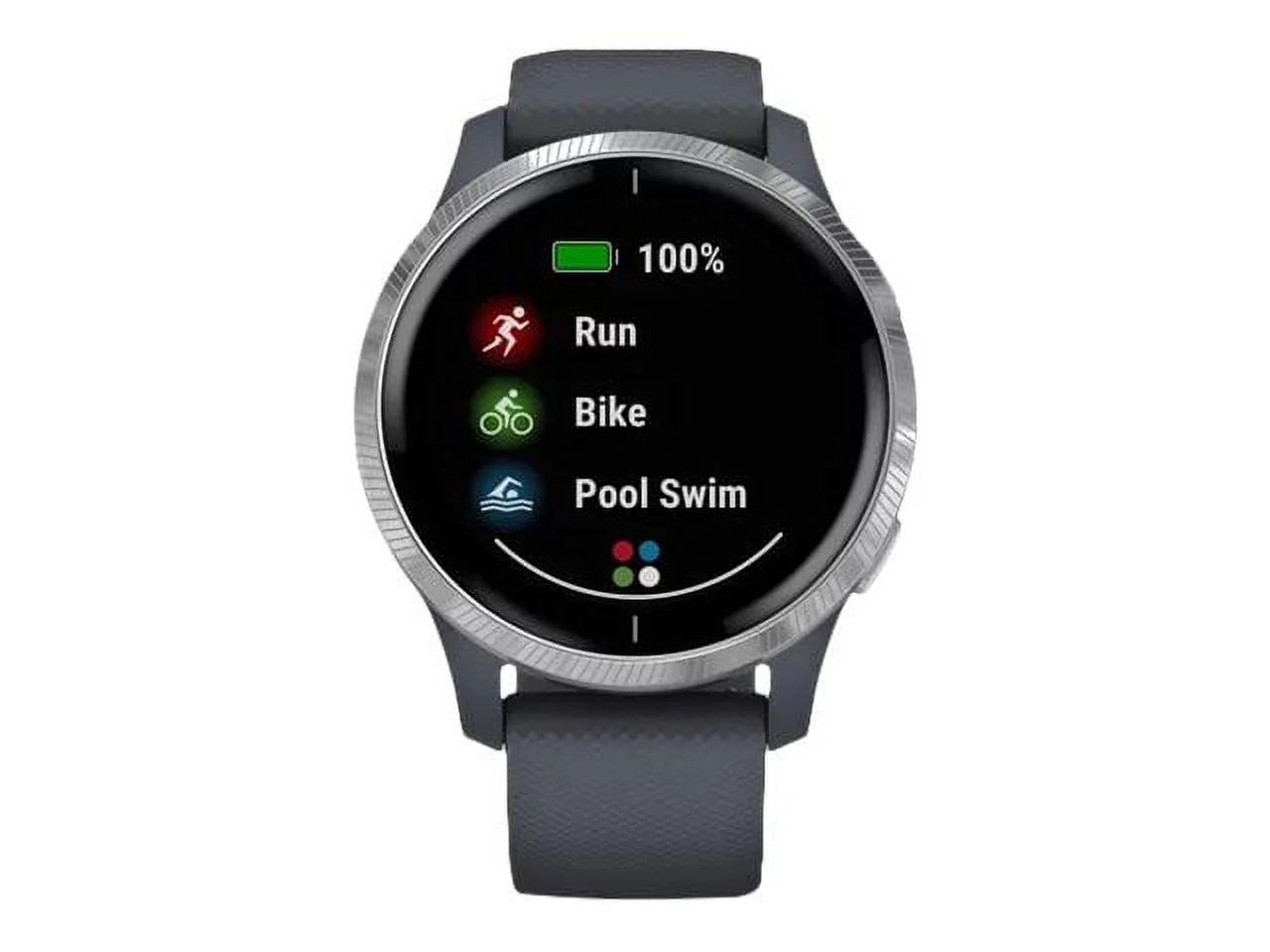 Garmin Venu® Smart Watch, Blue Granite with Silver Hardware