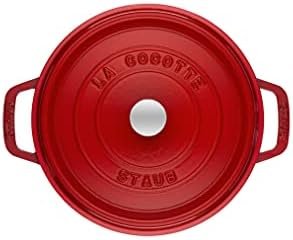 Cast Iron 7-qt Round Cocotte – Cherry