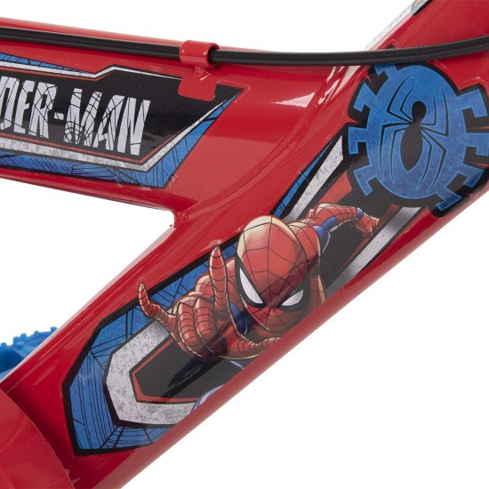 12 inch Spider-Man Kid Bike, Handlebar Plaque, Quick Connect, 12 inch