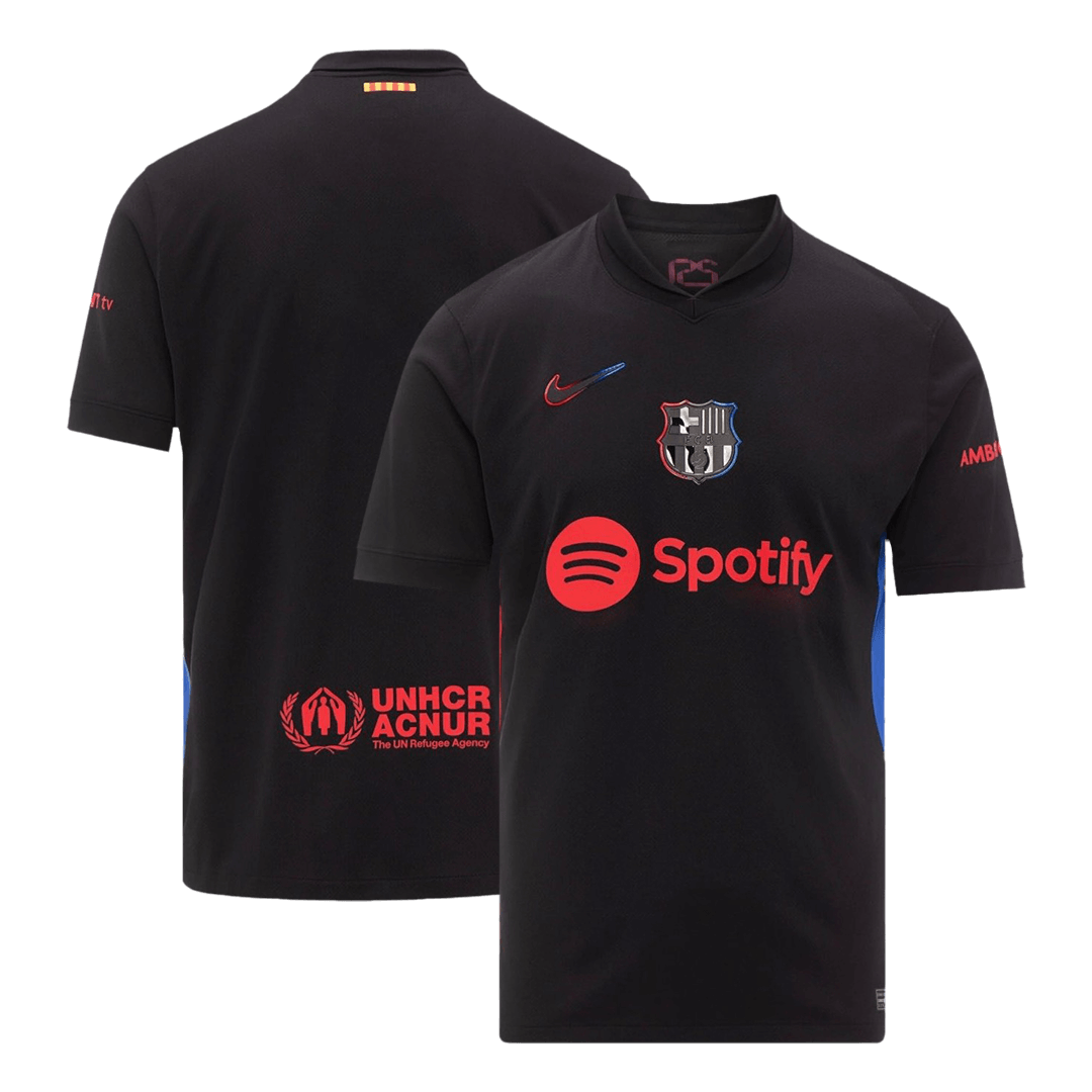 Barcelona Away Soccer Jersey - Spotify Logo Without Text