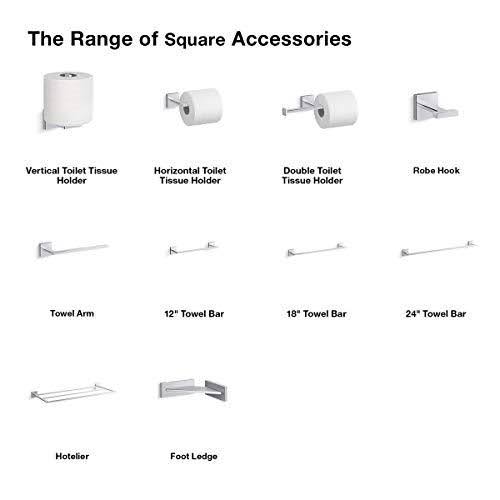 Kohler K-23287-BN Square Foot Ledge, Vibrant Brushed Nickel