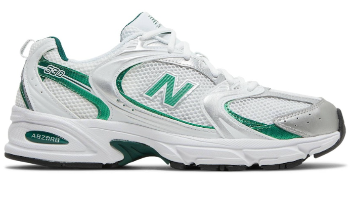 New Balance 530 White Nightwatch Green MR530ENG Casual Running Shoes
