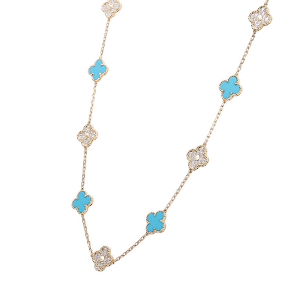 Van Cleef & Arpels Vintage Alhambra 20 Motifs Necklace 18K Yellow Gold VCARP2V200