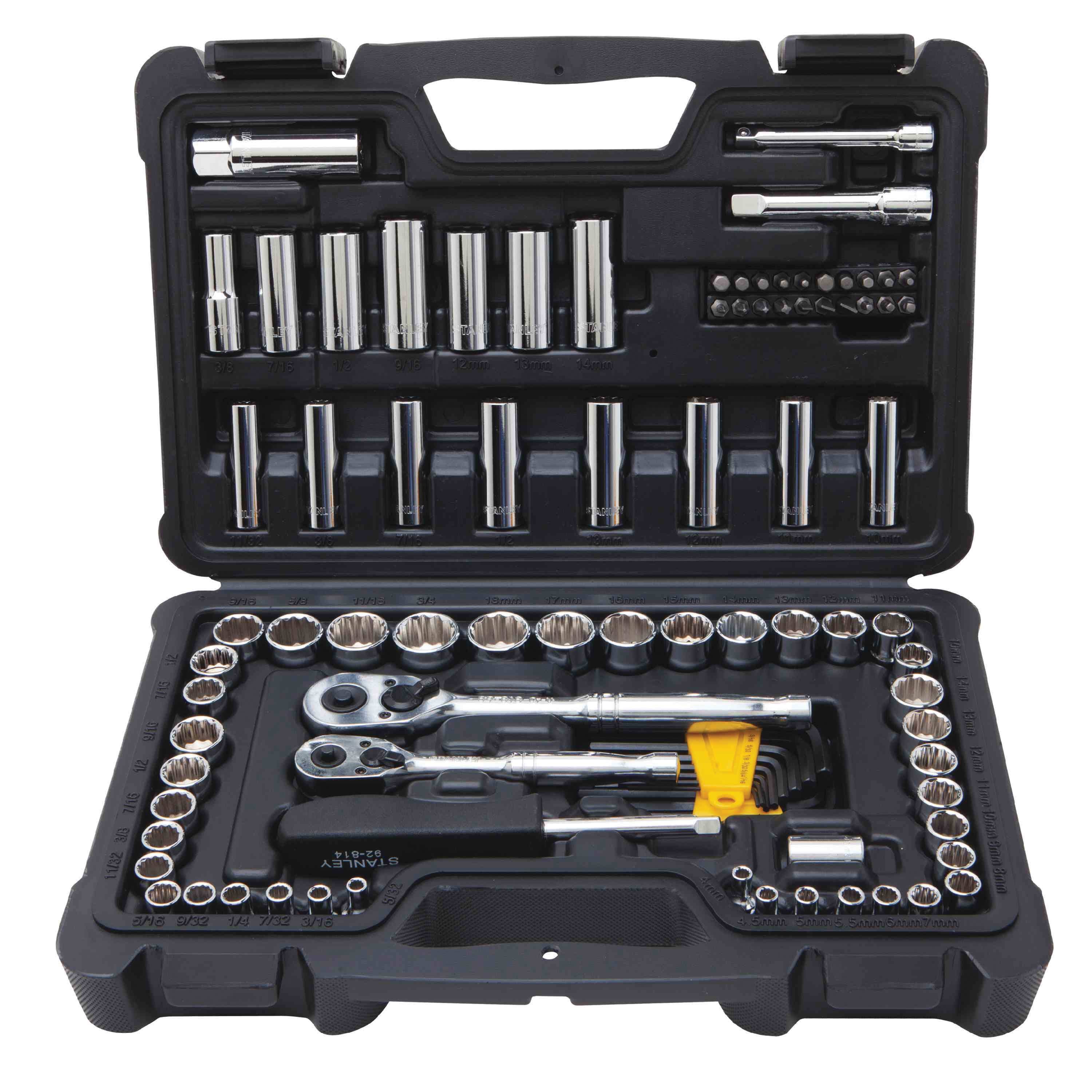Stanley STMT74858 97-Piece 1/4 in 3/8 in. Drive Mechanics Tool Set