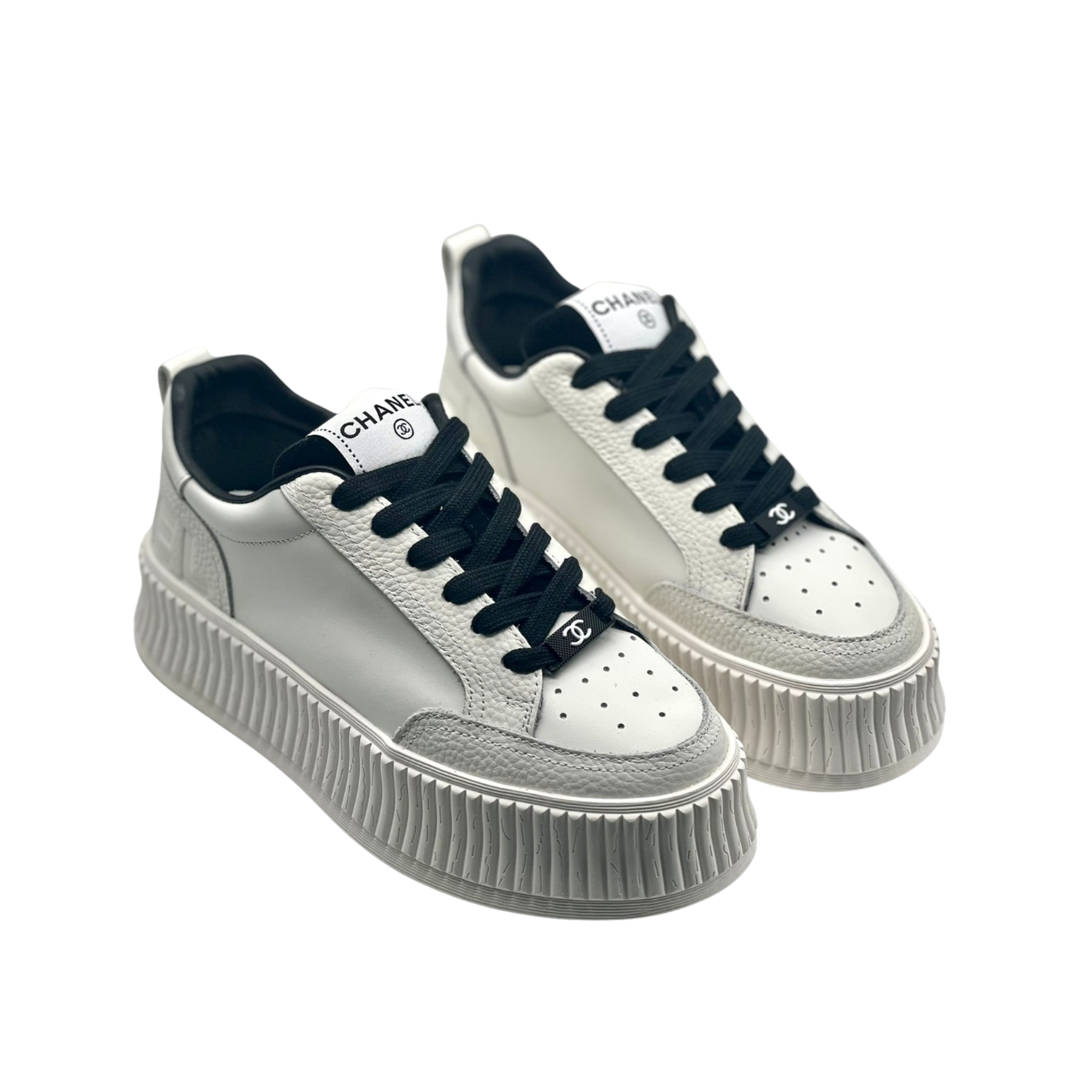 Chanel Winter Fur Sneakers White