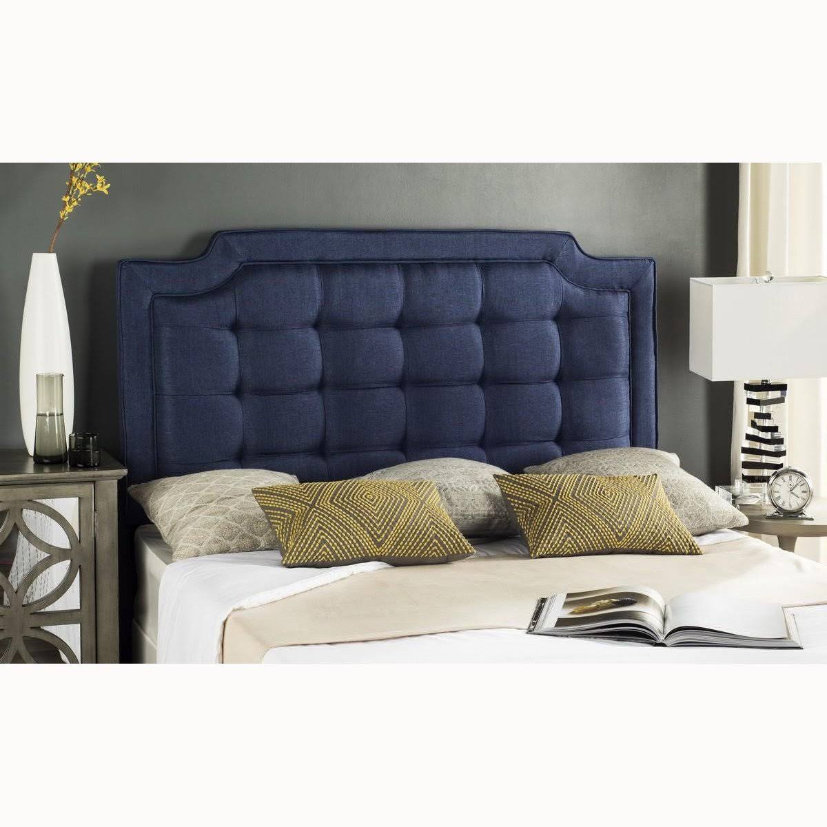 Safavieh Sapphire Tufted Velvet Headboard - White - Full