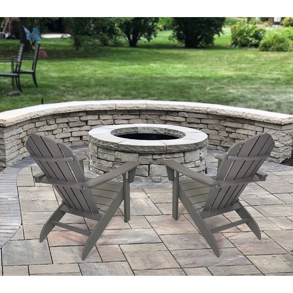ResinTeak All Weather Essential Adirondack Chair,HDPE Poly Lumber