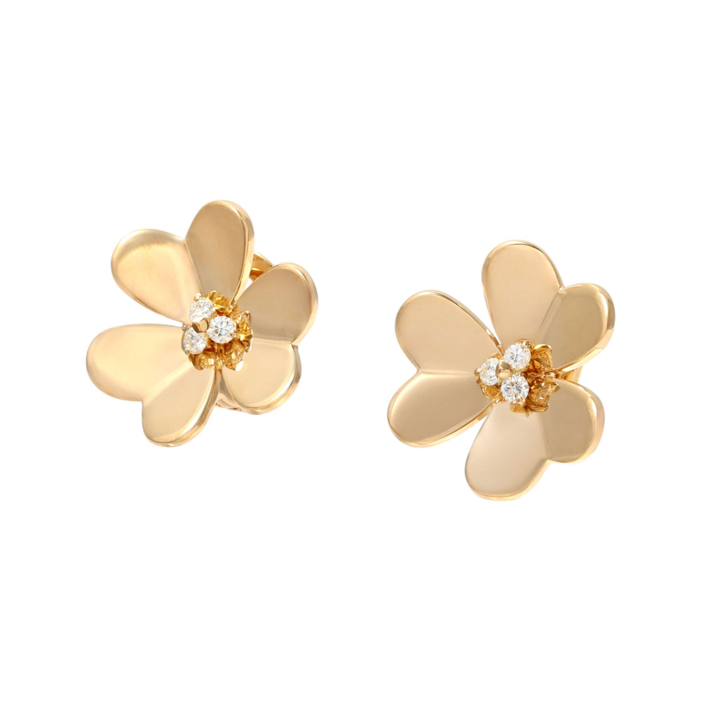 Van Cleef & Arpels Frivole Earrings 18K Yellow Gold VCARB65900