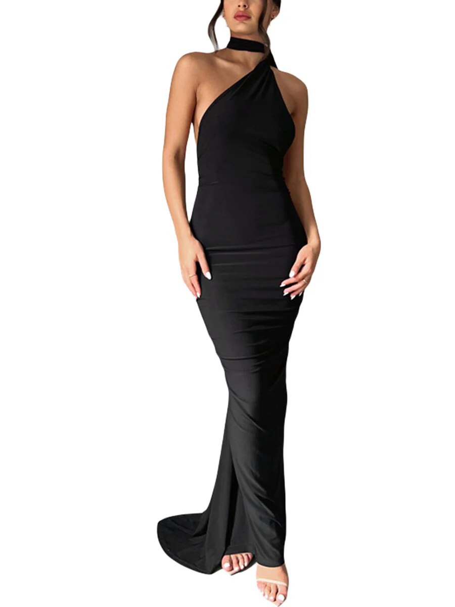 Halterneck Cutout Maxi DressClistos