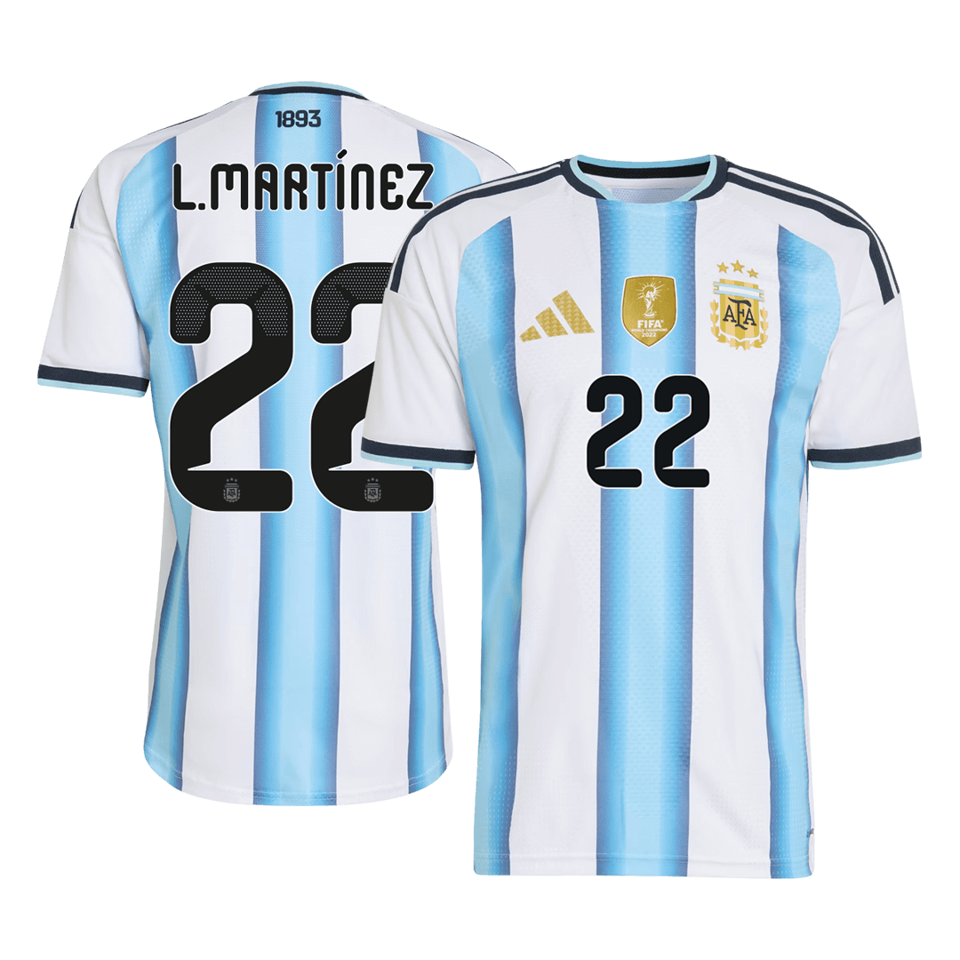 L.MARTíNEZ #22 Argentina Home Player Version Jersey World Cup 2026