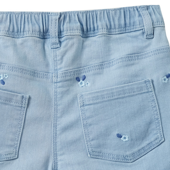 Topolino Mädchen Jeansshorts mit Blümchen-Stickerei