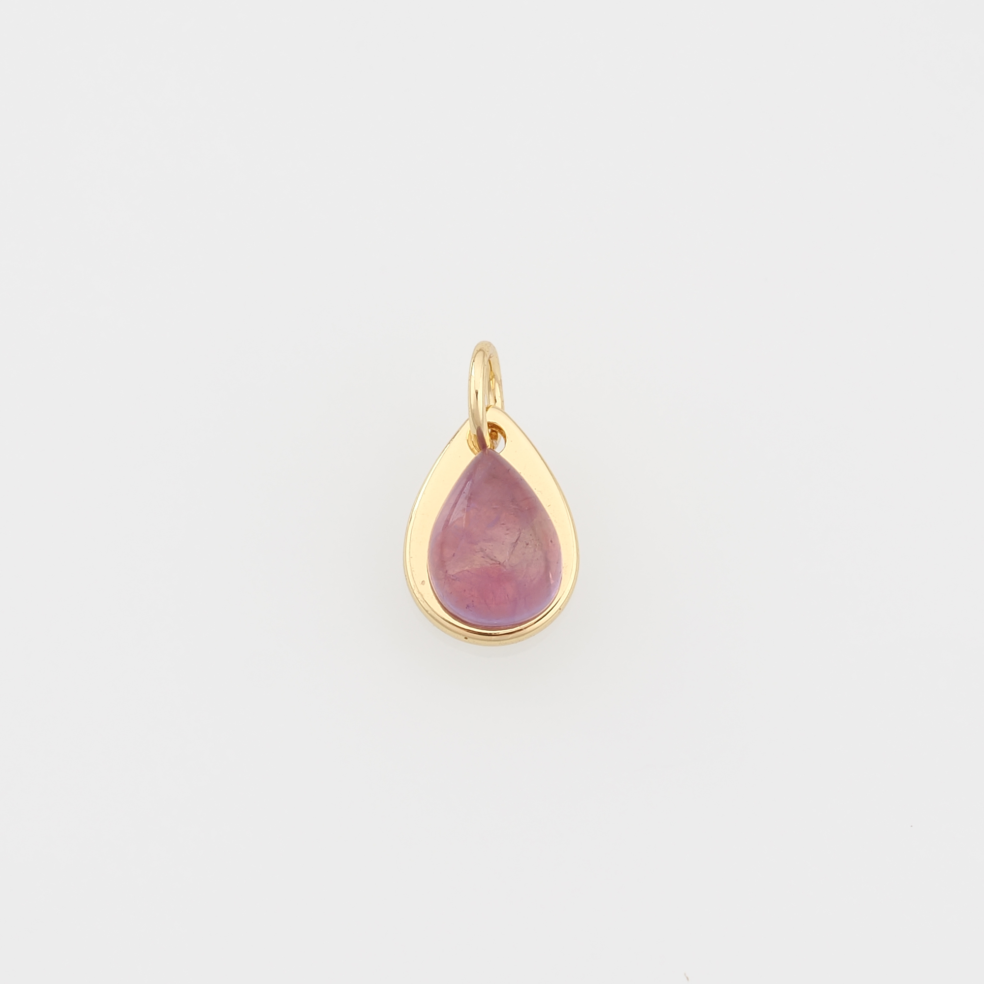 18K Gold Filled Teardrop Pendant,Natural Stone Charm Earrings Necklace for DIY Jewelry Making Supply