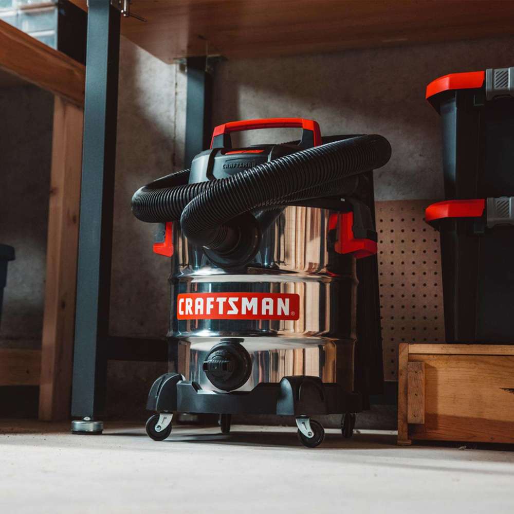 Craftsman Wet/Dry Vacuum 10 Gallon 120V 6HP Peak Stainless Steel
