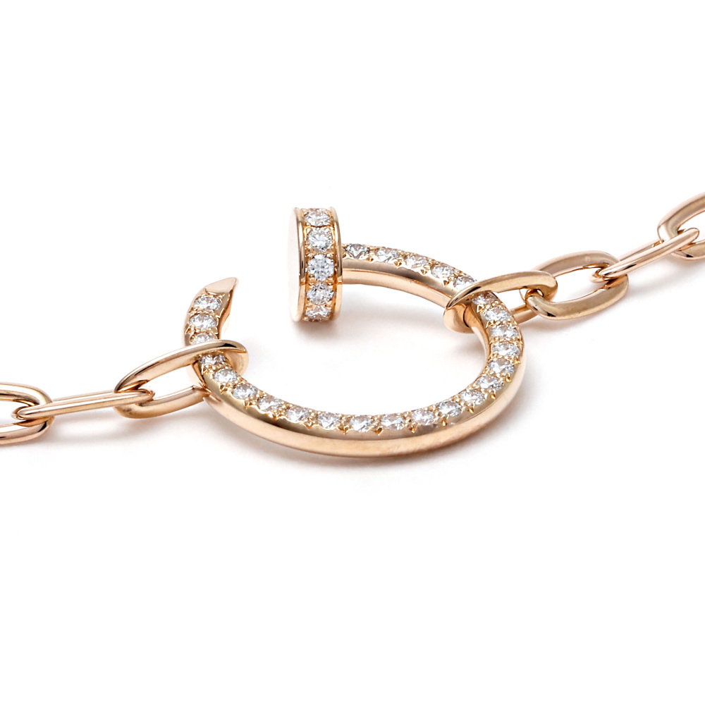Cartier Juste un Clou Necklace 18K Rose Gold Diamond N7413400