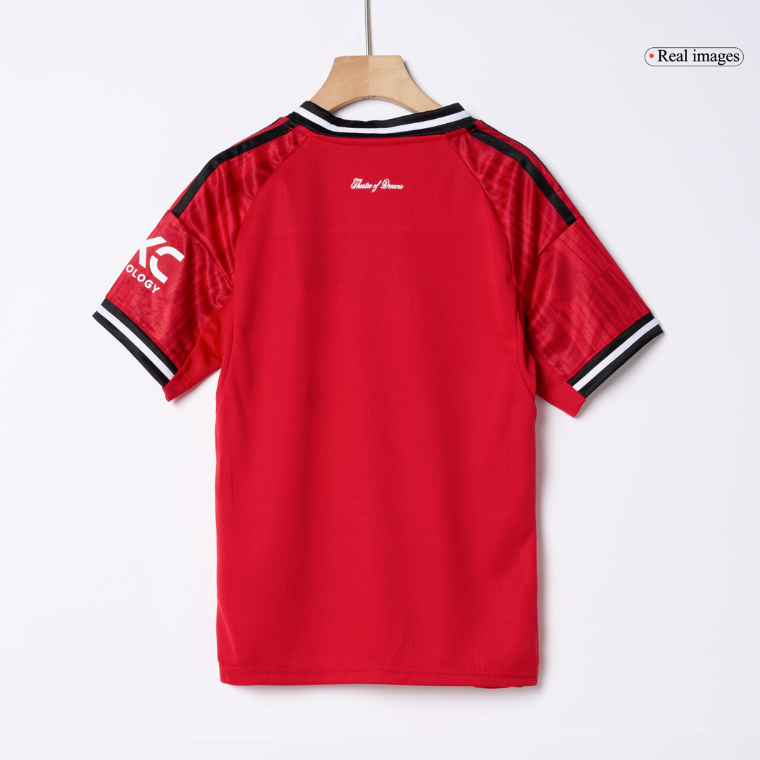 Manchester United Home Kids Soccer Jerseys Full Kit 2025/26