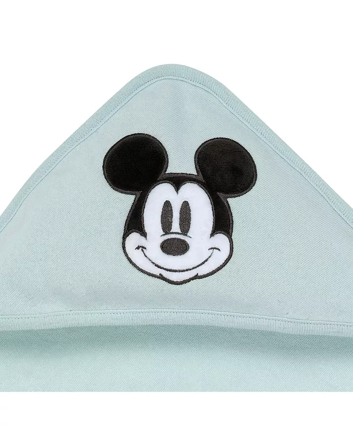 Lambs and Ivy Disney Baby Classic Mickey Mouse Blue Hooded Baby Bath Towel
