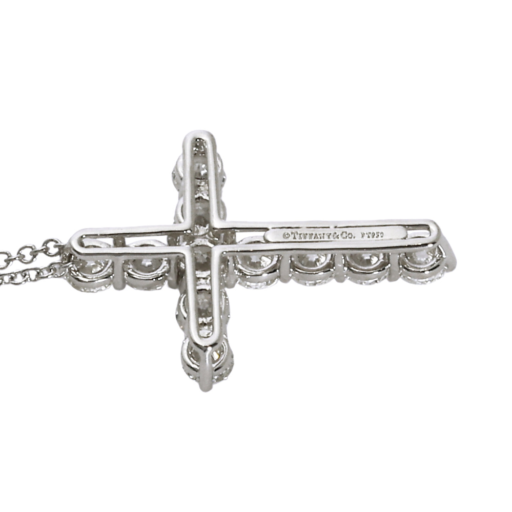 Tiffany & Co. Cross Necklace Platinum Diamond 60007330