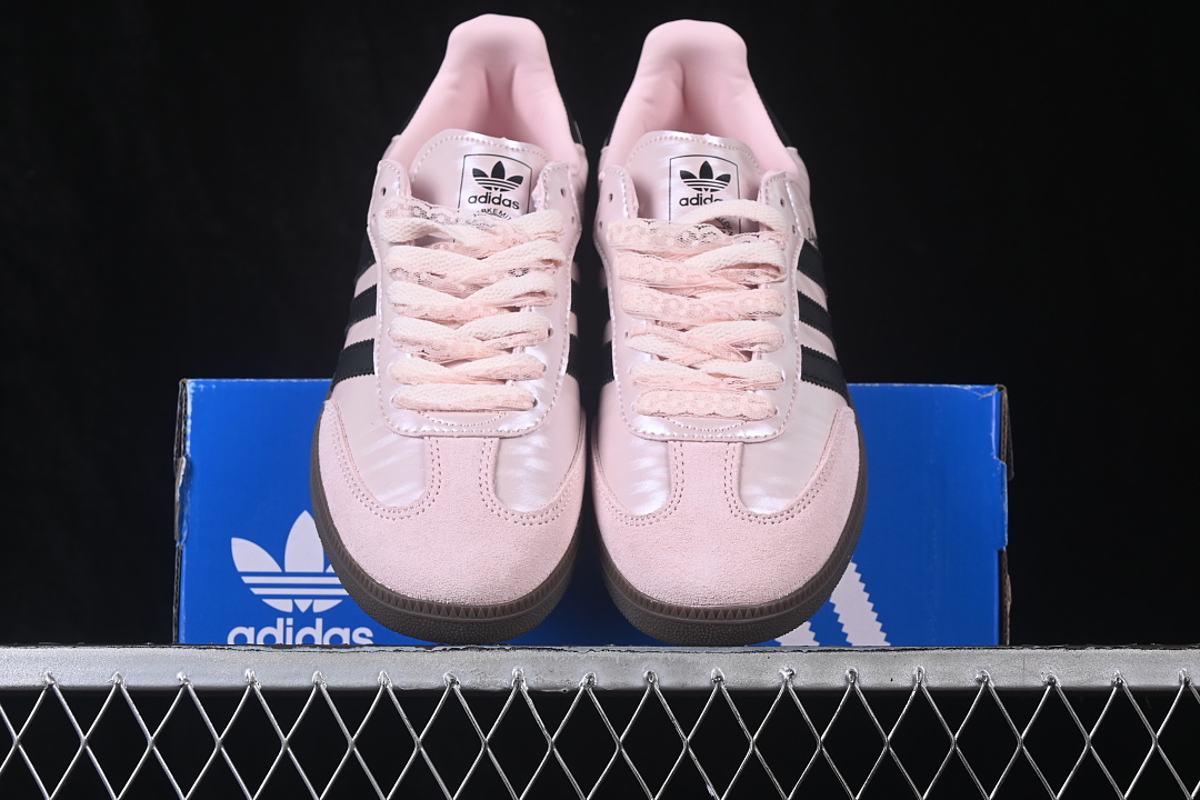 Adidas Samba Og Clover Casual Board Shoes Pink/Light Pink KJ4305