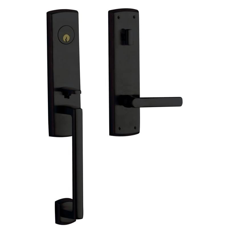 Baldwin M516190RFD Soho Right Hand Dummy Entry Handleset with 5485 Lever in Satin Black