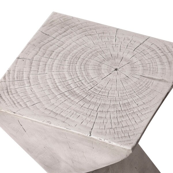 Modern Square Side Table in Fiberstone Glint Series by LeisureMod