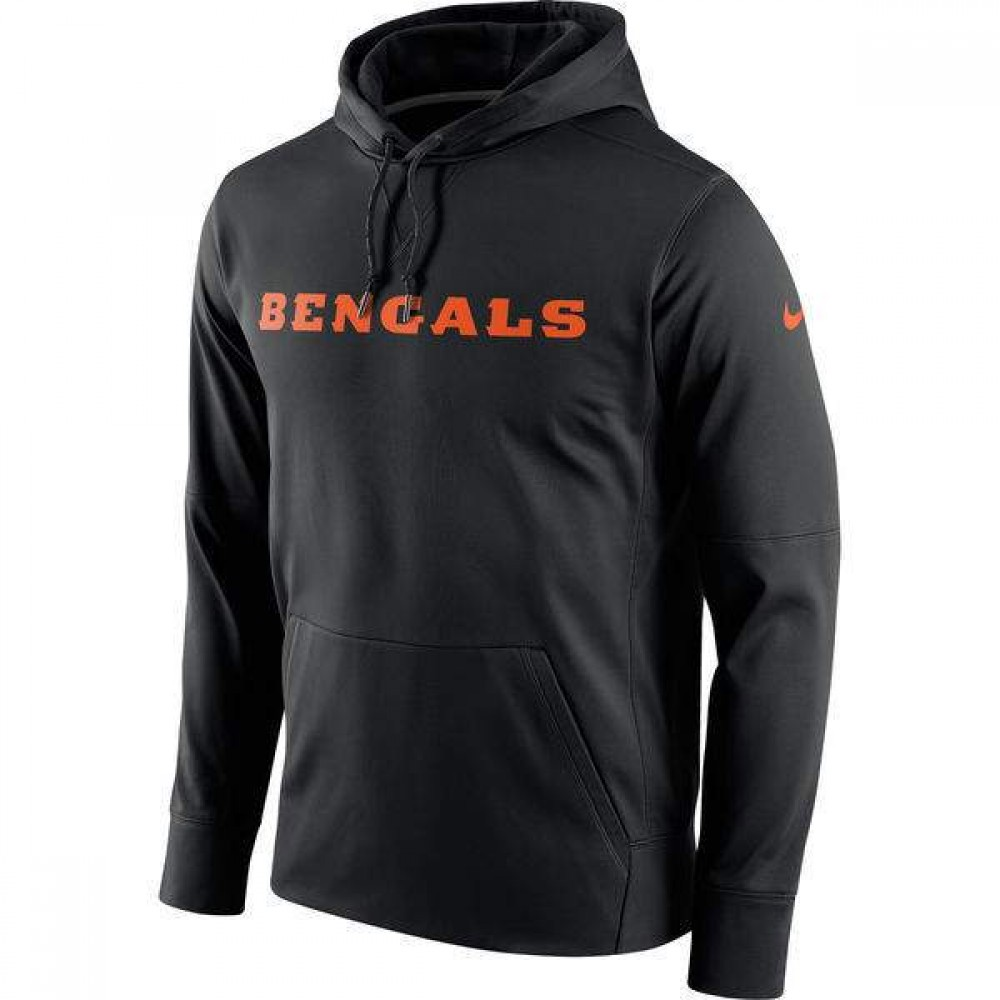 Men's Cincinnati Bengals Black Club Therma NFL Pullover Hoodie