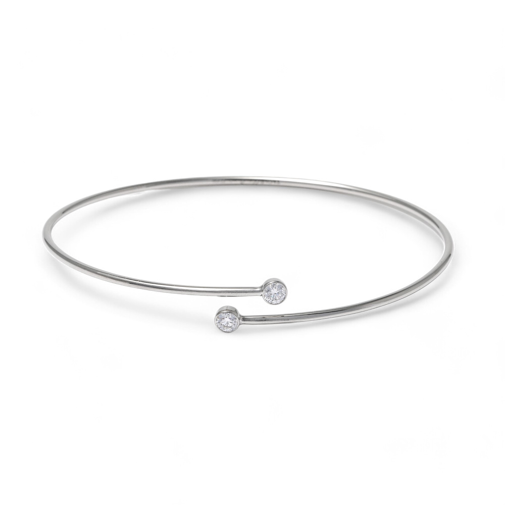 Tiffany & Co. Elsa Peretti Diamond Hoop Single Row Bracelet Platinum 60409412