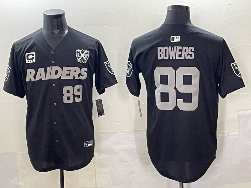 Men's Las Vegas Raiders Brock Bowers #89 Black Player Jersey