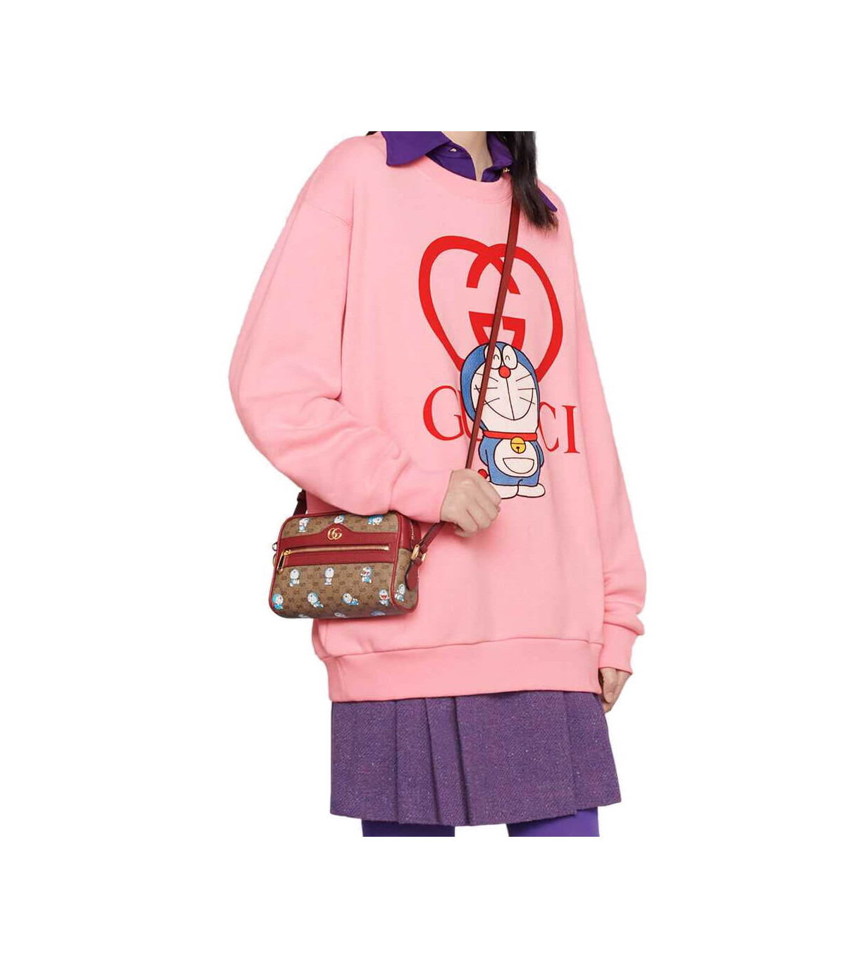 Gucci x Doraemon Mini Crossbody Bag 17.5cm/ 6.9in