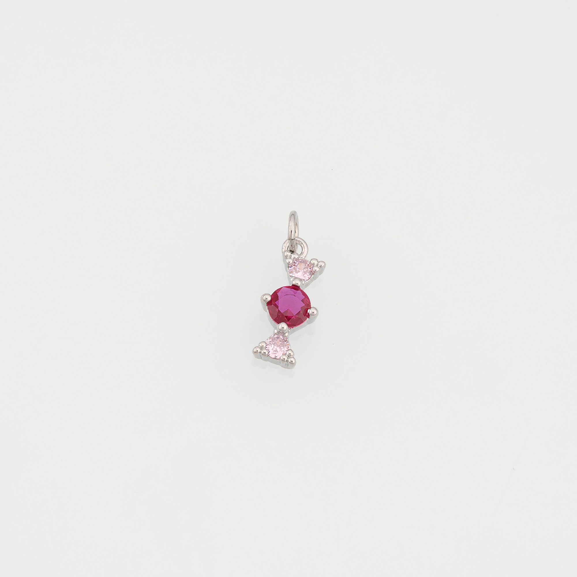 18K Gold Filled Candy Pendant,CZ Micro Pave Candy Charm Earrings Necklace for DIY Jewelry Making Supply