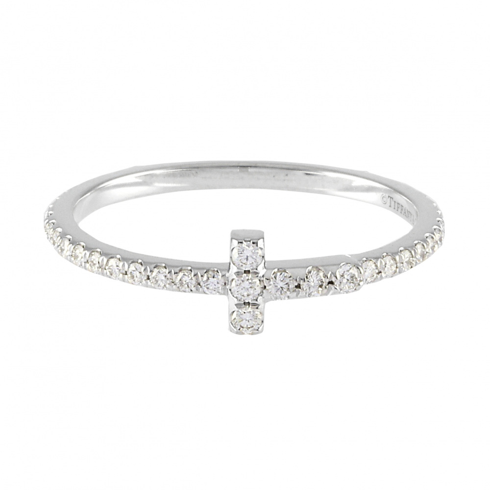 Tiffany & Co. Tiffany T Wire Ring 18K White Gold Diamond 60148891