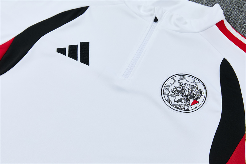 Ajax 26/27 Half Zipper Training Suit - White 4