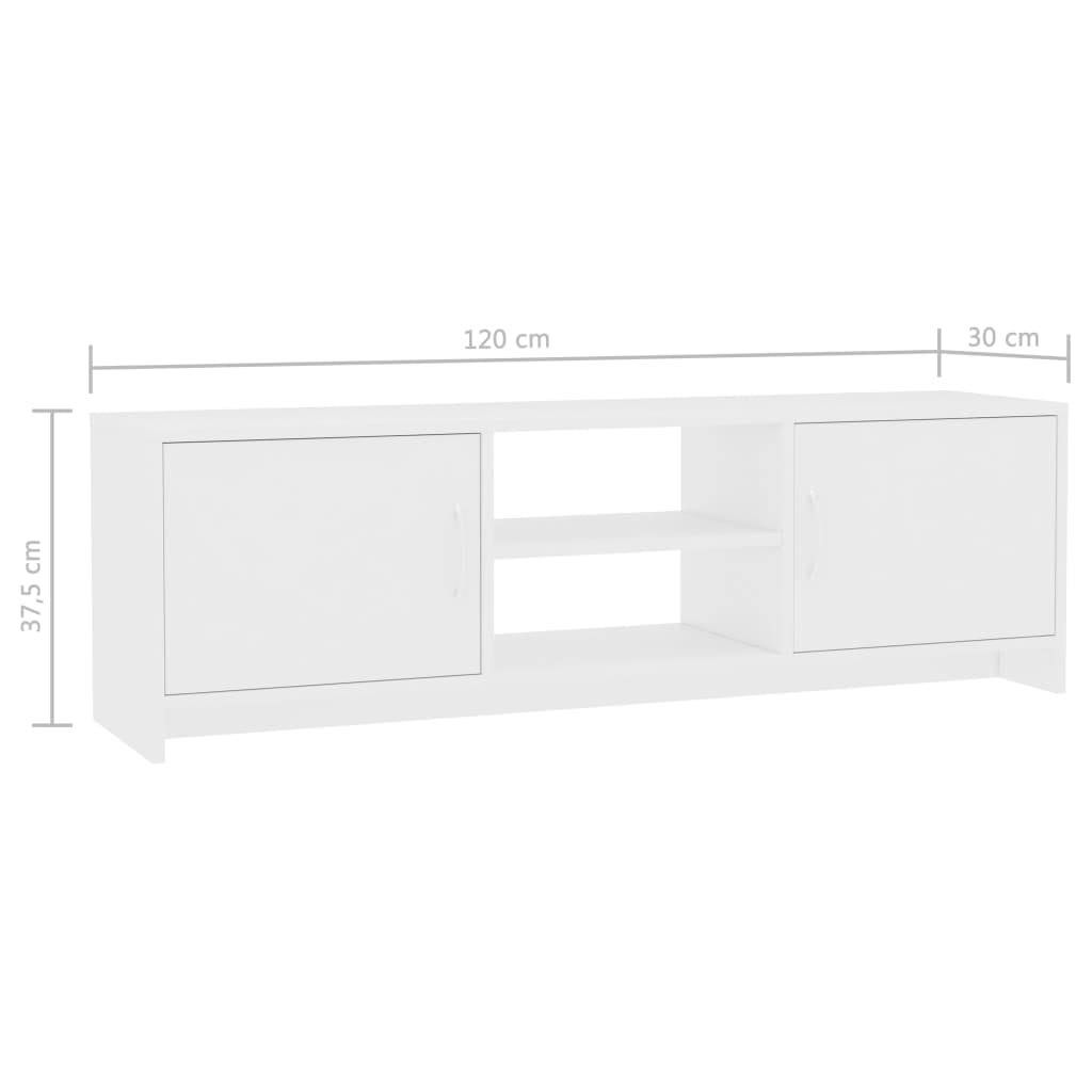 vidaXL TV Cabinet White 47.2x22x11.8x22x14.8x22 Chipboard